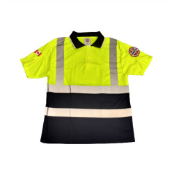 Chandail Manches Courtes avec Collet - Hi-Viz