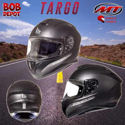 Casque de Moto Intégral TARGO SOLID - Noir Mat