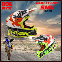 Casque Hors-Route ALLTERA FULMINE - Blanc/Orange/Jaune