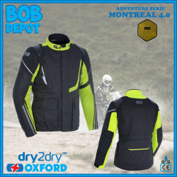 Manteau de Moto MONTRÉAL 4.0 Dry2Dry - Noir/Fluo