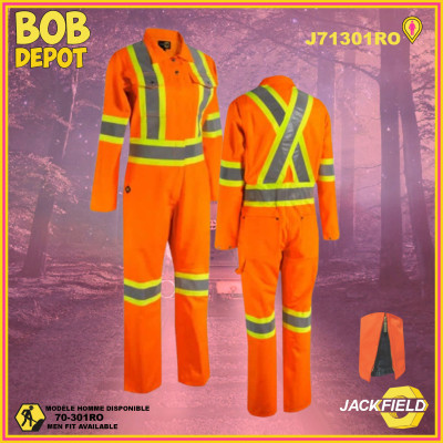 Couvre-Tout Non-Doublée avec Fermeture Éclair - Oange/Hi-Viz