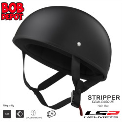 Demi-Casque Moto STRIPPER Solid - Noir Mat