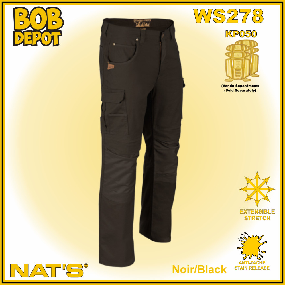 Pantalon de travail avec genouillère pour homme, NAT'S