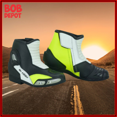 Bottes de Moto en Cuir Classique