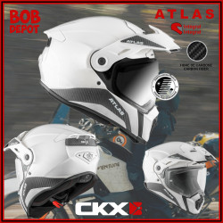 Casque de Moto/Adventure/Hors-Route ATLAS - Carbone Blanc