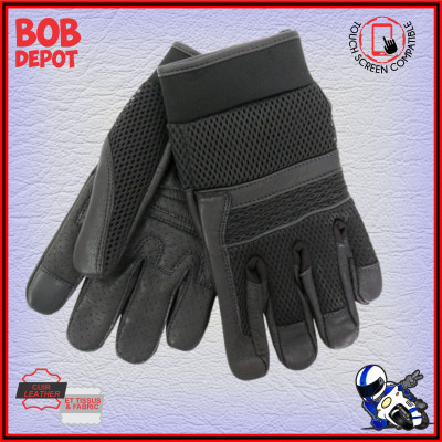 Gants de Moto Mesh et Cuir avec Protection