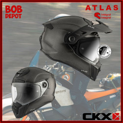 Casque de Moto/Adventure/Hors-Route ATLAS - Carbone Mat