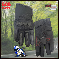 Gants de Moto Mesh Cuir/Tissus avec Protection