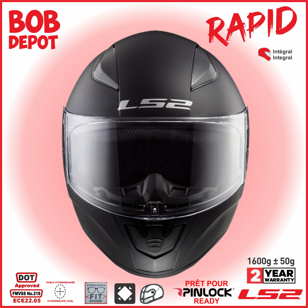 Casque moto noir mat – Bibeau moto sport