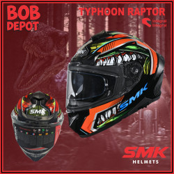 Casque de Moto Intégral TYPHOON RAPTOR - Noir/Rouge