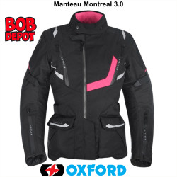 Manteau Moto Montreal 3.0 - Noir/Rose
