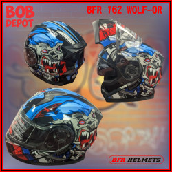 Casque de Moto Modulaire WOLF BLUE DESING