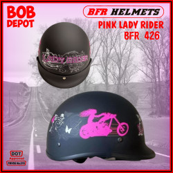 Demi-Casque de Moto Beanie PINK LADY RIDER