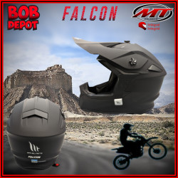 Casque Hors-Route FALCON Solid - Noir Mat