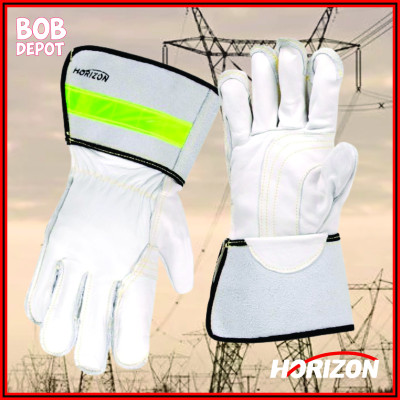 Gants de Monteur en Cuir - Bandes Réfléchissantes