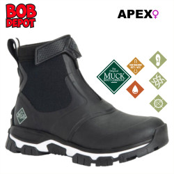 Bottes APEX Mi-Haute à Glissière - Noir/Blanc