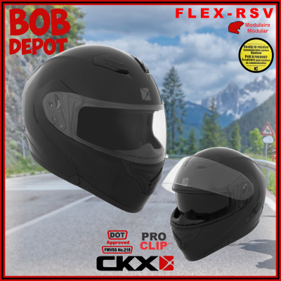 Casque de Moto Modulaire FLEX RSV Solid - Noir