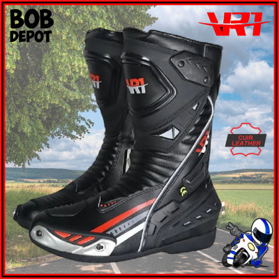 Botte de Moto Sport - Noir/Gris/Rouge