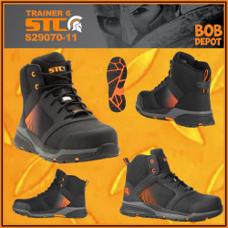 Souliers de Travail TRAINER 6 en Nylon - Noir/Orange