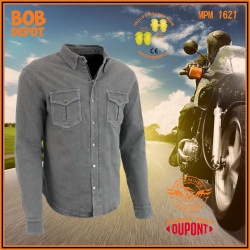 Chemise de Motard Renforcé avec Aramid® Kevlar® de DuPont™