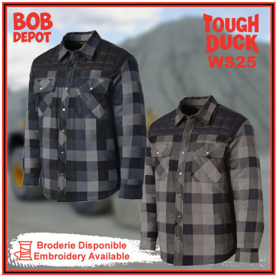 Chemise en Flanelle Matelassée Hybride