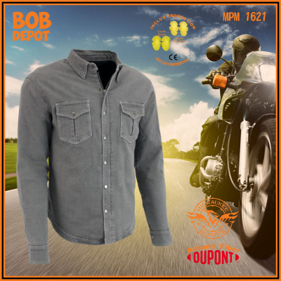 Chemise de Motard Renforcé avec Aramid® Kevlar® de DuPont™