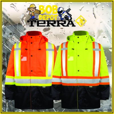 Veste/Manteau de Pluie Oxford 300 - Hi-Viz