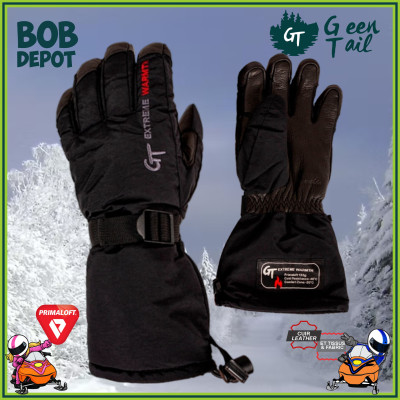 Gants de Motoneige en Cuir de Chevreuil