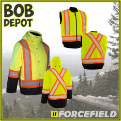 Manteaux de Travail 4-en-1 Imperméable - Hi-Viz