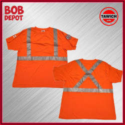 Chandail Manches Courtes avec Poche - Orange/Hi-Viz