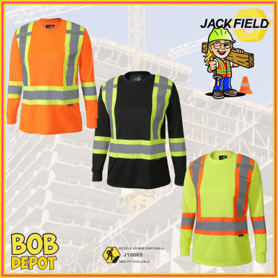 T-Shirt à Manches Longues avec Poche - Hi-Viz