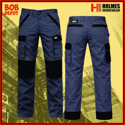 Pantalon cargo en toile avec Poches aux Genoux