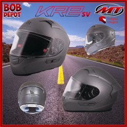 Casque de Moto Intégral KRE SV Solid - Titanium Mat