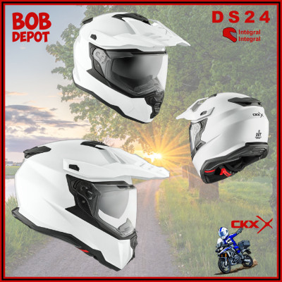 Casque de Moto/Adventure/Hors-Route DS24 - Blanc