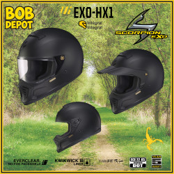 Casque de Moto Intégral EXO-HX1 Solid - Noir Mat