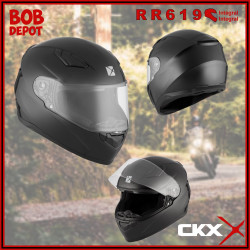 Casque de Moto Intégral RR619 Solid - Noir Mat