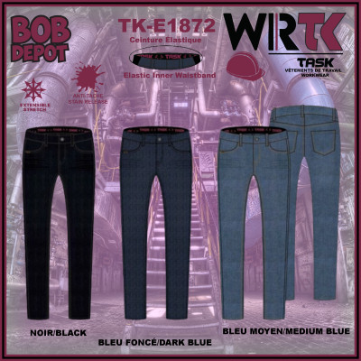 Jeans Étroit en Tricot de Denim - Extensible