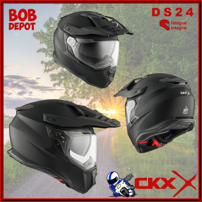 Casque de Moto/Adventure/Hors-Route DS24 - Noir Mat