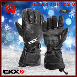 Gants de Motoneige TECHNOGRIP 2.0 en Cuir - Noir