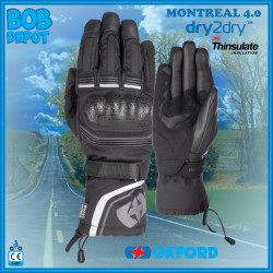 Gants de Moto MONTREAL 4.0 MS DRY2DRY™ - Noir Furtif