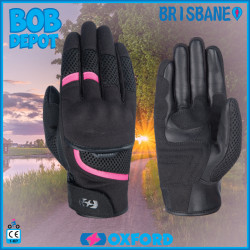 Gants de Moto BRISBANE - Noir/Rose