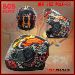 Casque de Moto Modulaire WOLF ORANGE DESING