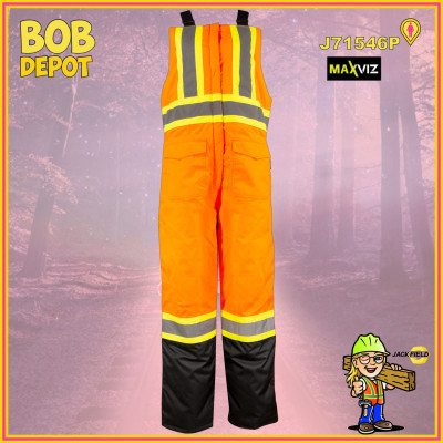 Salopette Doublé Pour Femme - Orange/Hi-Viz