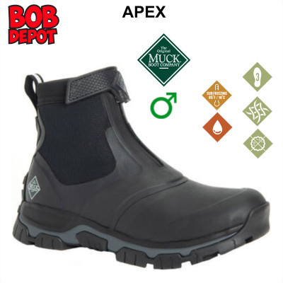 Bottes APEX Mi-Haute à Glissière - Noir/Gris